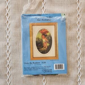 Under the Rainbow Fairy Cross Stitch Kit Mary St. Clair Crafts Candamar Vintage